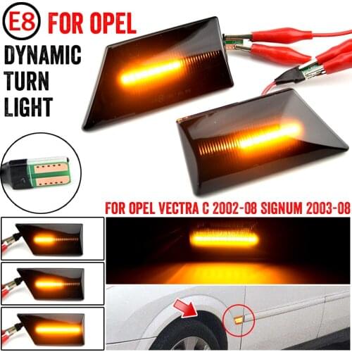 For Opel Vectra C 2002-2008 Signum LED Car Turn Signals Side Marker Light Dynamic Flashing Lamp Blinker Lateral Auto Accessories