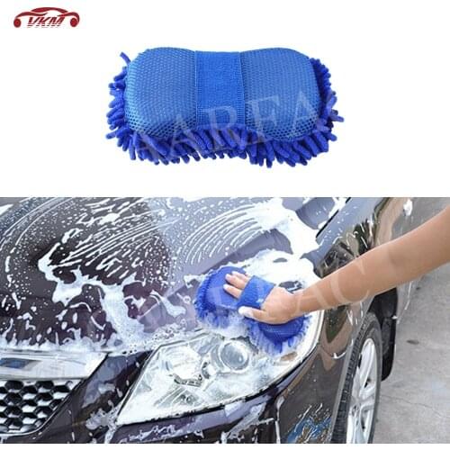Microfiber Auto Car Wash Sponge Premium Chenille Lint-free Scratch-free Ultra Soft Automobile Cleaning Universal Car