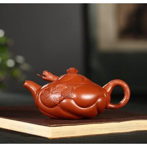 Wrinkled skin zhu mud big red fish are recommended change to 240 ml of kung fu tea gift dragon LOGO custom wholesale