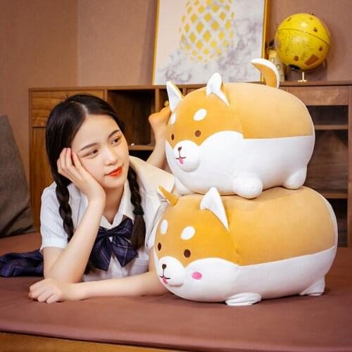 1pc Lovely Fat Shiba Inu & Corgi Dog Plush Toys Stuffed Soft Kawaii Animal Cartoon Pillow Dolls Gift for Kids Baby Children