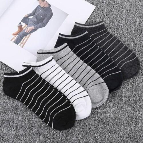Women Socks Summer Fashion Striped Cotton Boat Sock Slippers Short Ankle Socks Men Low Cut Invisible Sox Hot Selling 1Pair