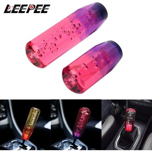 LEEPEE Shifter 10/15CM Car-styling Crystal Transparent Bubble Manual Transmission Car Gear Shift Knob Shift Knob Stick Universal
