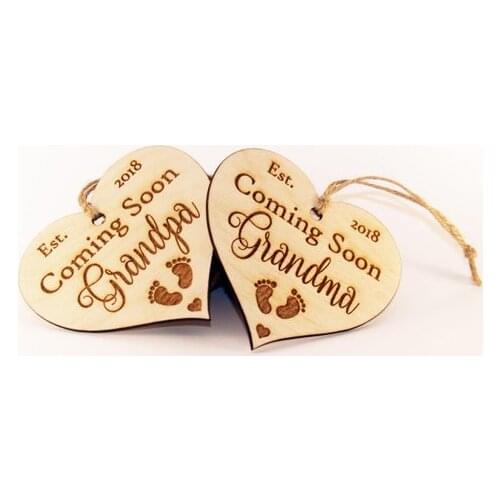Personalized Wooden Love Heart Tags Engraved Gift Wine Charm Baptism Bridal Shower Tag Rustic Wedding Favors Pregnancy ornament