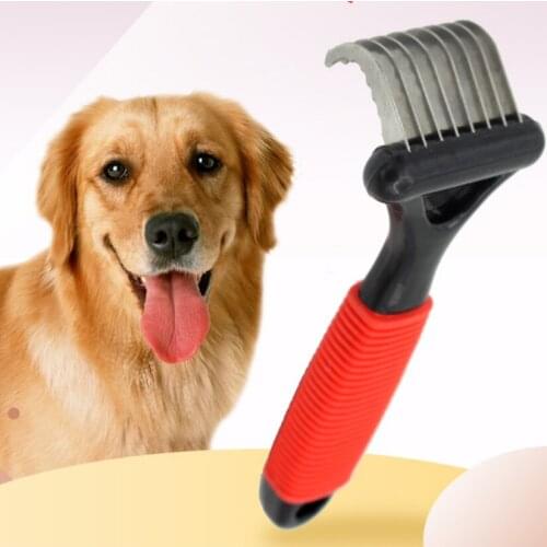 Pet Dematting Brush Hair Removal Comb Professional Grooming Tool Pet Rake for Dogs Cats For Matted Long Fur