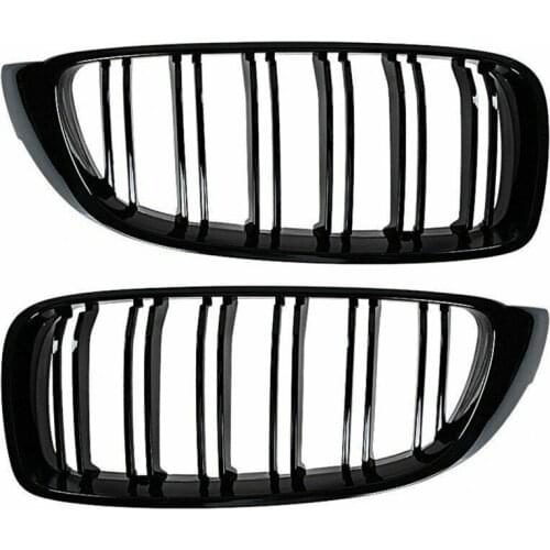 1Pair Auto Front Kidney Grilles Glossy Black 51137294813 51137294814 51137294815 for BMW 4 Series F32 2014-2016