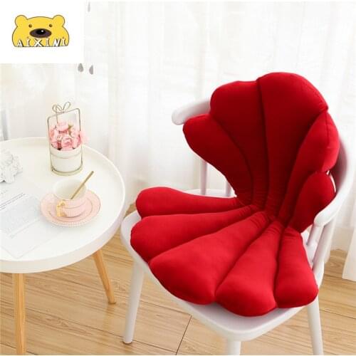 Luxury Velvet Shell Chair Seat Cushion Art Shell Back Cushion Blue Red Rose Princess Sea Shell Pillow Home Decor Soft Stuff Toy