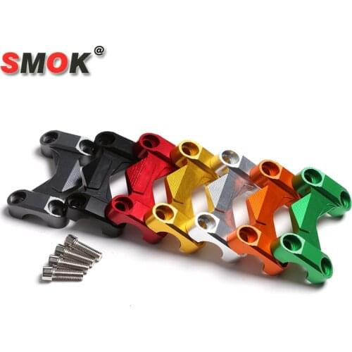 SMOK For Kawasaki Z125 2015-2017 Motorcycle CNC Aluminum Handlebar Risers Top Cover Handle Bar Fat Bar Riser Mount Clamp
