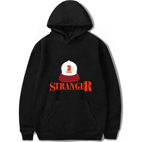 Stranger Things Hooded Mens Autumn Winter Hip Hop Hoodies Oversized Sweatshirts Hip Hop Pullover Thick Coat Fashion Streetwear
