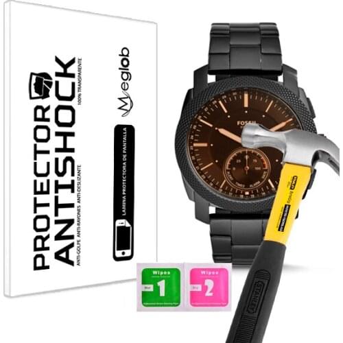 Screen protector Anti-Shock Anti-scratch Anti-Shatter compatible with Fossil Mens Machine Stainless Steel FTW1165