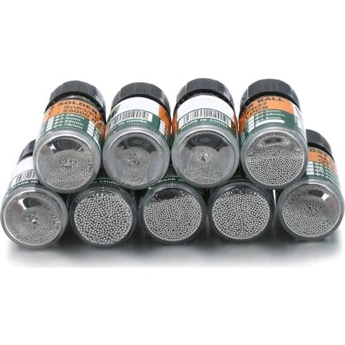 0.2-0.65mm 25000pcs/bottle BGA Reballing Balls Leaded For IC Chip Soldering Accessories Solder Ball Tin Material Sn63/Pb37 Rewor