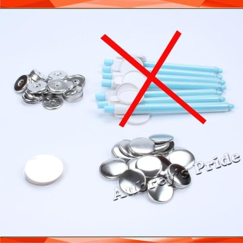 1" 25mm 100Sets Flat All Steel Badge Button+Mylar+Back+Sticker Maker Metal Button Supply Materials For Fridge Magnet Pen Button