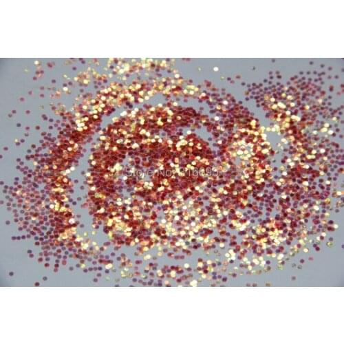 1mm Orange Holographic Glitter circle Round glitters for Glitter Nail Art and Glitter Crafts nail art Supplies