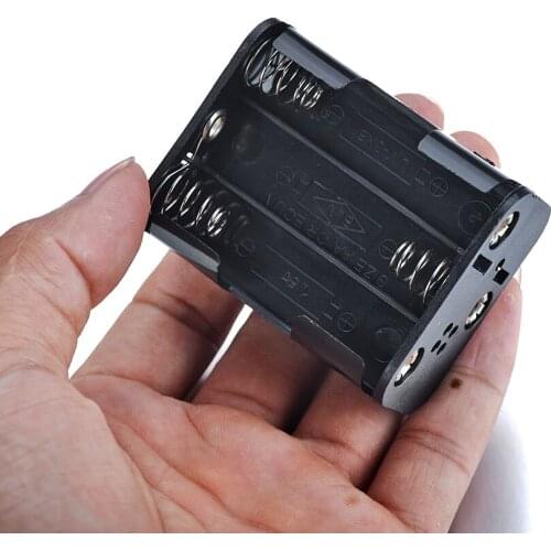 1pcs 57*45*28mm Battery Holder for 6AA Batteries with Standard Snap Connector AA/R06/14500/14505/UM3