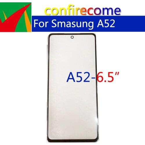 10pCS\Lot For Samsung Galaxy A52 A525F A525M Front Touch Screen Panel LCD Display Outer Glass Cover Lens Replacement +OCA