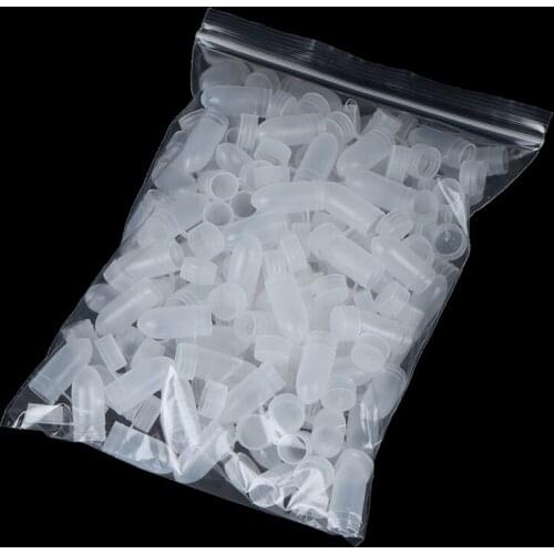 100 Pieces Portable Flip Lid Transparent Capsule Storage Containers Pill Box Suit for Home or Travel