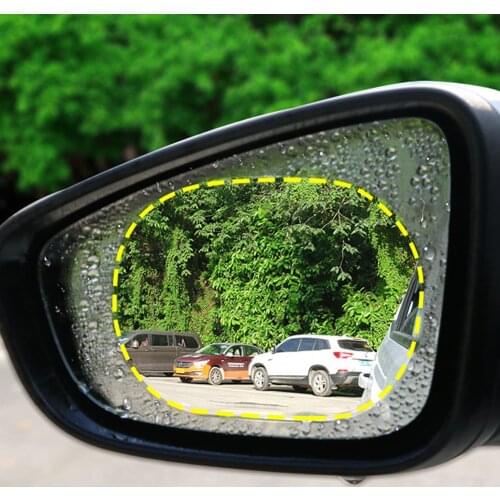 2 Pcs Car Rain Proof Film Car Rearview Mirror Protective Anti Fog Window Clear Sight In Rainy Days Rainproof Sticker Accessories