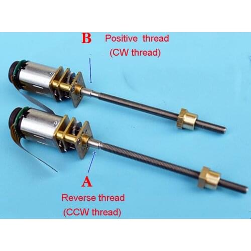 57mm long thread N20 all-metal gear motor DC3V-3.7V 3.4V Slow speed precision DC motor Feedback with encoder