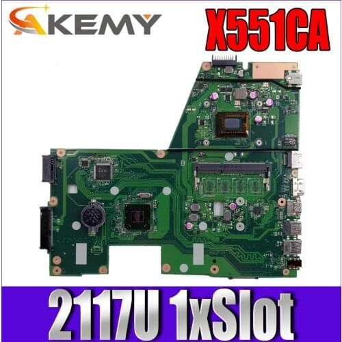 Akemy X551CA Laptop motherboard for ASUS X551CA X551CAP original mainboard 100%Test 2117U 1xSlot