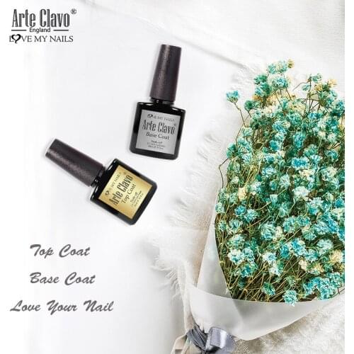 Arte Clavo Top Coat Base Coat Matt Top Coat 10ml Gel Polish UV LED Soak Off Long Lasting Nail Art Manicure Varnish Hybrid Primer