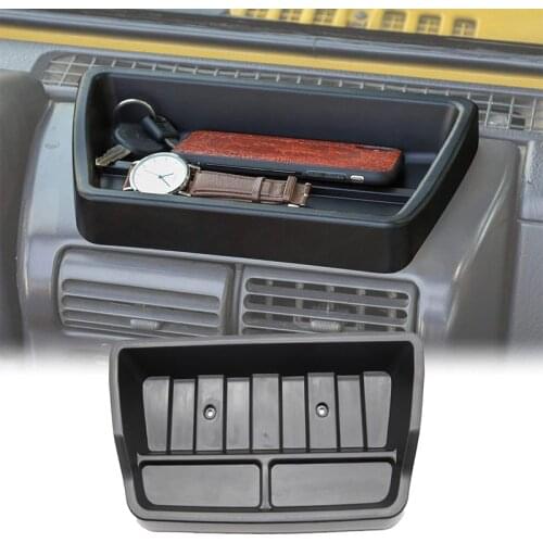 Car Center Console Dash Tray Dashboard Storage Box Organizer Mobile Phone Bracket for Jeep Wrangler TJ 1997-2007