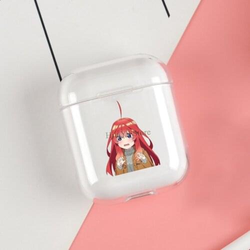 Quintessential Quintuplets itsuki Cases For Apple AirPods 1 2 Case Clear Wireless Bluetooth Earphone Case Protective Shell