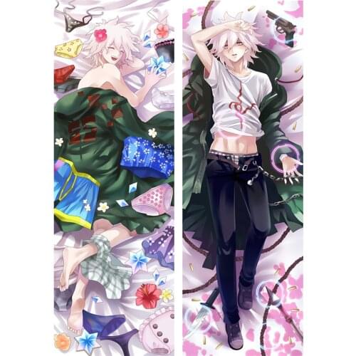 Danganronpa Nagito Komaeda Cosplay Dakimakura Pillow Case Hugging Body Prop