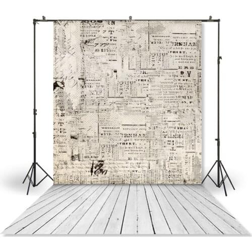HUAYI Photography Backdrop Newborns Baby Child Photo Booth Background Old Newspaper Brick Wall Studio Photo BackdropXT-4024