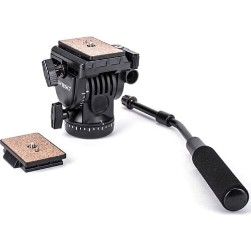 YUNTENG 950 hydraulic head suitable for professional DV camera SLR fine-tuning damping tripod head with 1 quick mounting plates