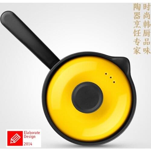 Boiled milk noodles congee soup pot Korean BB ceramic high-temperature milk pot casserole pot