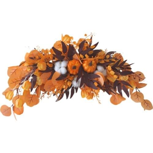 Maple Leaf Artificial Flower Wedding Arch Wall Garden Cotton Decoration Thanksgiving Simulation For Home Front Door And Pumpkins