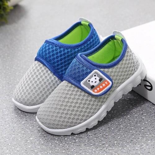 Summer Mesh Walking Shoes Baby Breathable Cartoon Sneakers Kid Boys Girls Slip On Casual Shoes Toddler Fashion Outdoor Flats