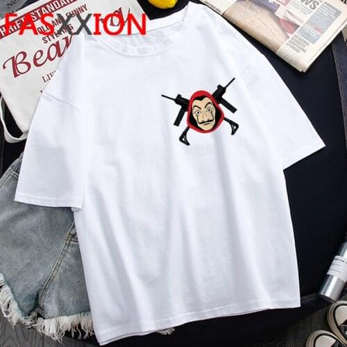 La Casa De Papel Money Heist the House of Paper Bella Ciao clothes female kawaii couple clothes harajuku print summer top