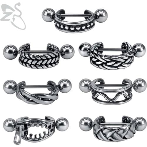 ZS Hip Hop Hoop Earrings Punk Style Round Earring Mens Stainless Steel Jewelry Male Rock Roll Ear Piercing Jewelry Accessories