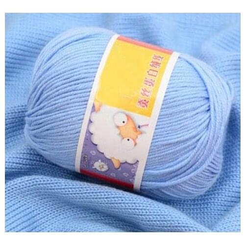 Mylb 10balls=500g Wholesale Soft Silk Fiber Cashmere Yarns For Kids Eco-friendly Dyed Baby Wool Yarn For Knitting Yarn