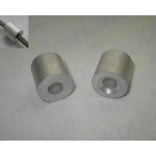 HQ RH00 Rigging Hardware American Standard 1/16 or 5/64 Inch Round Aluminium Crimp Sleeves Ferrule for Wire Rope