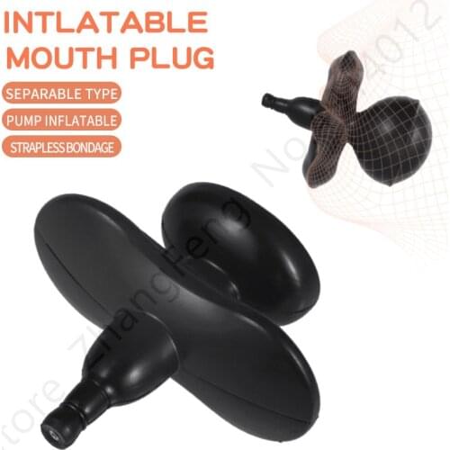 Silicone Open Mouth Gag Ball BDSM Sex Gags Inflatable Vaginal Open Slave Bondage Sex Adult Games Sex Toys For Couples Sex Shop