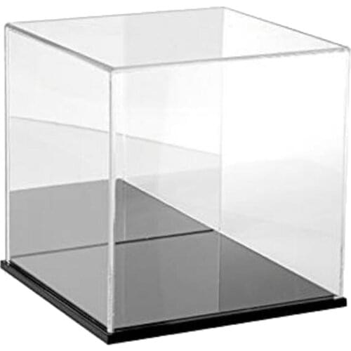 Modern Clear Acrylic Toy Display Show Case Dustproof Box Large Protection Tool 20x20x20cm for Children Blocks Toys Display