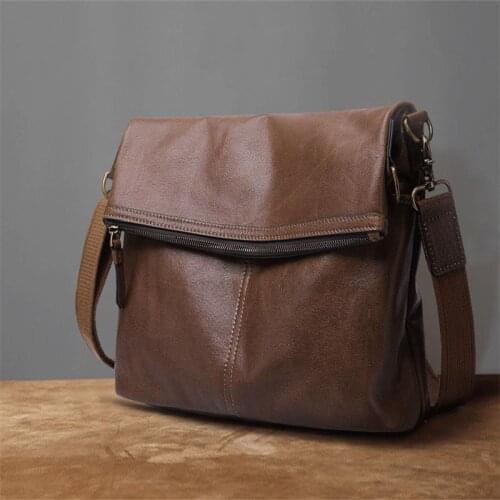 Luufan Men Shoulder Bag Crossbody Bags British Retro Style Male Bag Genuine Leather Handbag Messenger Bags Tote Bag For Men