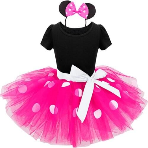 Tiange Spring Winter Kids Cartoon Party Dress Fancy Costume Cosplay 2021 Girls Set 2Pcs Dress+Headband 9M-8Y Infant Baby Clothes