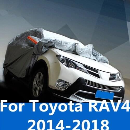 Thicken car clothes dustproof rain snow insulation sun protection Exterior decoration car Accessories For Toyota RAV4 2014-2018