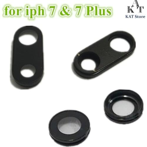 1Pcs 7G 7 Plus Rear Back Camera Glass Lens Cover With Frame Holder for iphone 7G 7 Plus Camera Lens Ring Replacement Parts