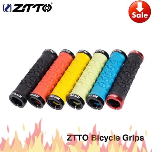 ZTTO Bicycle Parts MTB Handlebar Grips TPR Rubber Anti Slip Grips For MTB Folding Bike Skull AG-23 1Pair