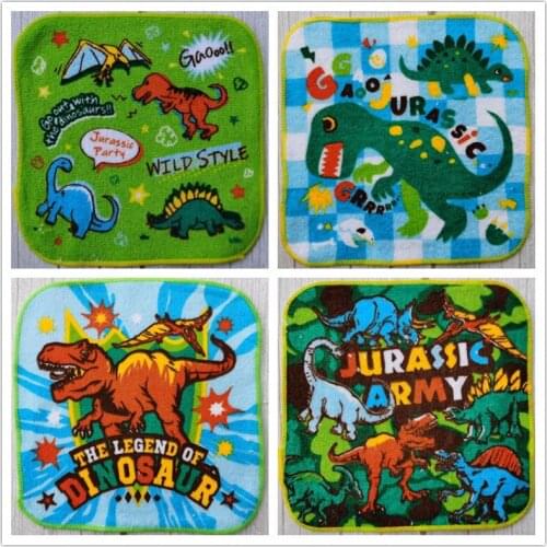 10PCS Dinosaur Party Favor Cotton Square Party Decoration Supply Gift Jungle Tropical Party Gift Cute Giveaway