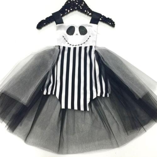 2021 Fashionable Infant Toddler Baby Girls Halloween Dress Tulle Romper Jumpsuit Sunsuit Outfits Clothes