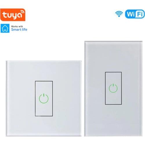 20A Tuya Smart WiFi+Bluetooth Glass Panel Touch Switch High Power Switch Voice Control With Smart Life APP EU/US Standard