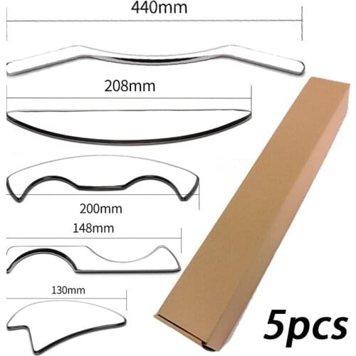 5pcs Silver Guasha Tool Stainless Steel Guasha Plate Stainless Steel Guasha Plate Natural Therapy Soft Tissue Massage Tool