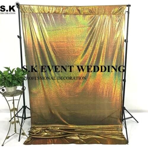5x10FT Laser Sequin Backdrops Party Wedding Photo Booth Background Decor Sequin Curtains Drape Sequin Panels