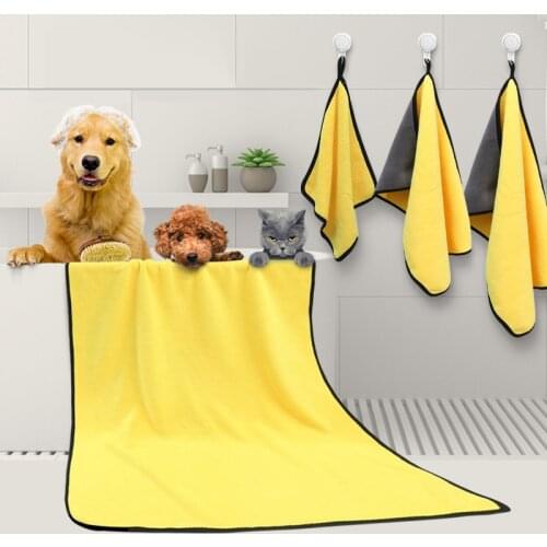 Pet Absorbent Towel Dog Bath Towel Cat Bath Absorbent Towel Extra Large For Quick Drying Of Cats And Dogs