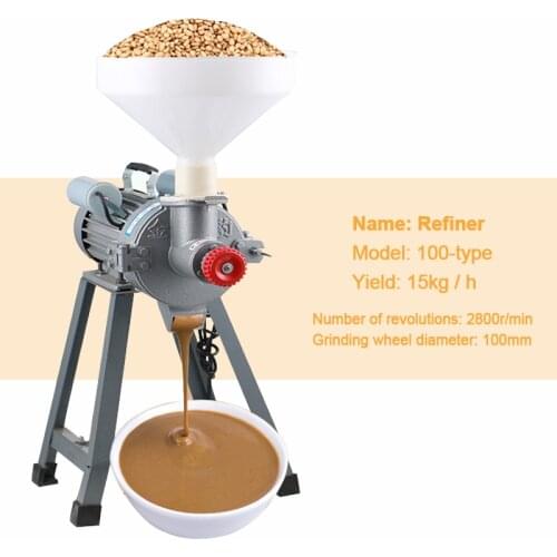 Mute grinding refiner grinding peanut butter mash sauce grinder Multifunctional commercial sesame sauce machine 220v