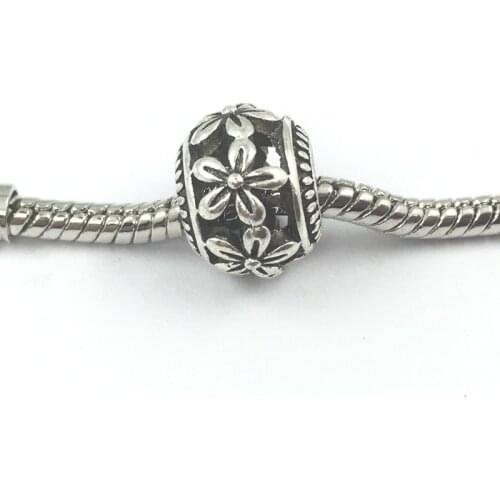 Flower Beads European Beads Fit Charms Bracelets Necklaces